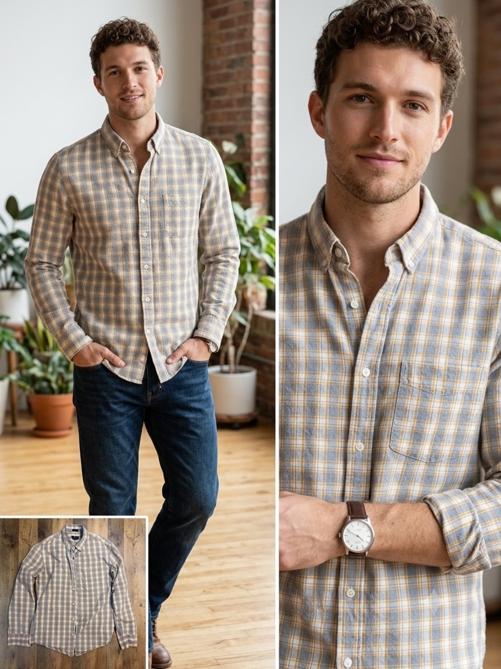 J.Crew Plaid Button-Down Shirt Size Medium